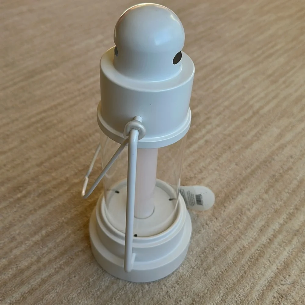 NWT Threshold Metal Classic Battery LED Pillar Candle Outdoor Patio Lantern 11.3